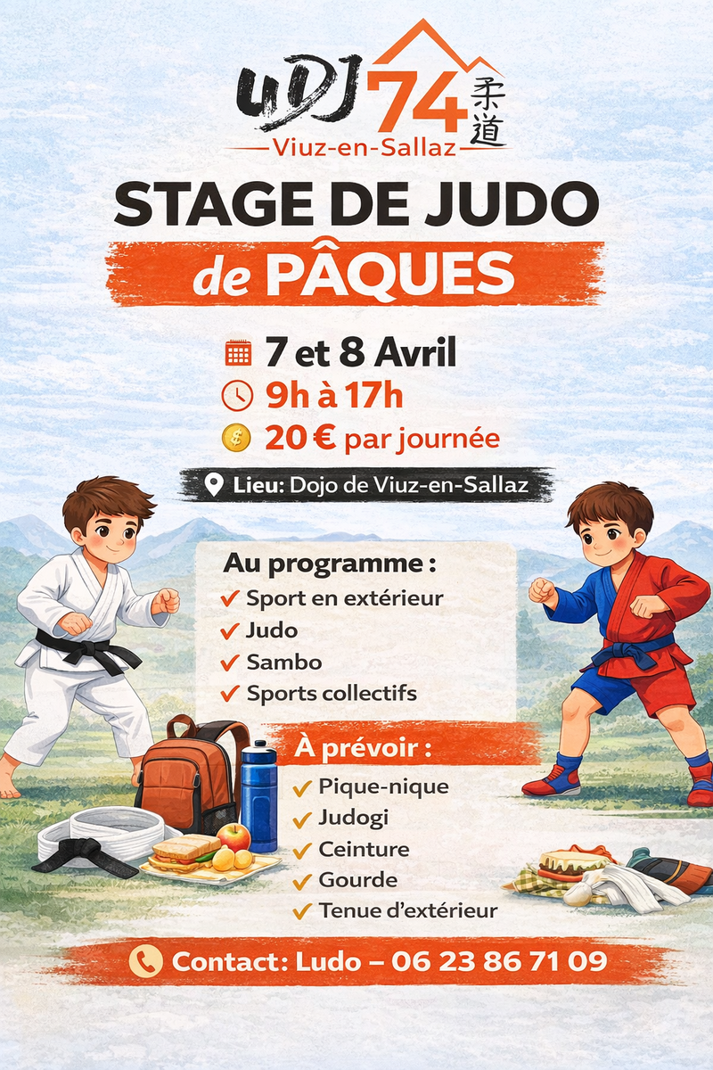 STAGE DE JUDO - PÂQUES - avec Ludo
