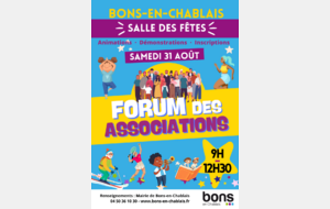 Rdv au Forum des Associations de Bons-en-Chablais