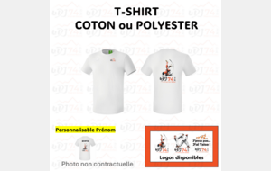 T-SHIRT COTON ou POLYESTER Enfant